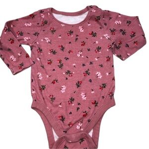 Old Navy 12-18 Months Little Girls Floral Long Sleeve Onesie